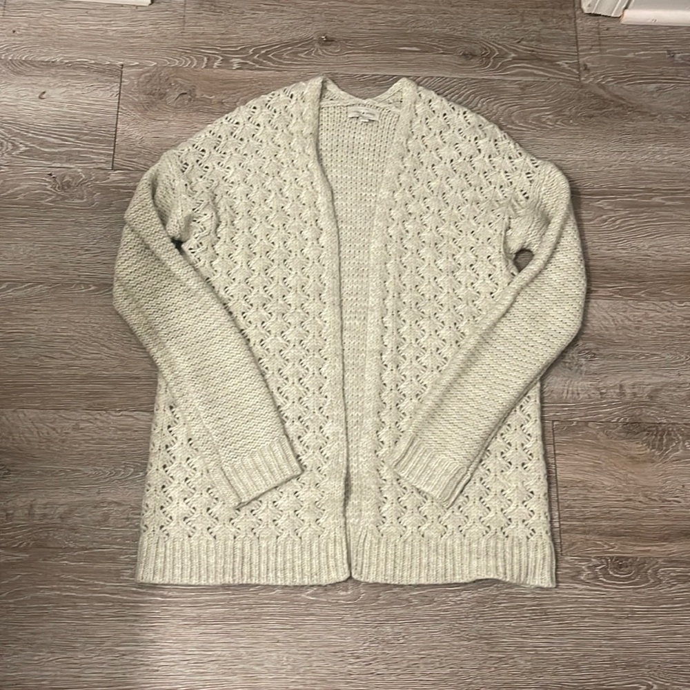 Lucky brand cable open cardigan sweater Size small